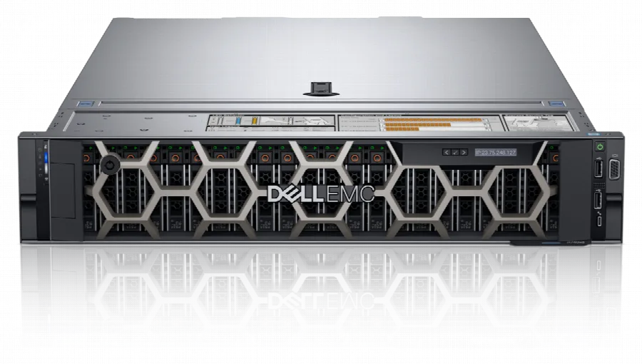 Dell PowerEdge R740 z przednim panelem z wyświetlaczem LCD